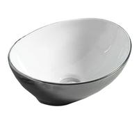 Mexen Elza lavabo sobre encimera 40 x 33 cm, plateado/blanco - 21014079 1176 5903163381526