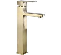 Mexen Emma grifo alto para lavabo, oro cepillado - 71910-50 1450 5907709193642