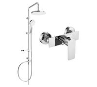 Mexen Erik conjunto de ducha de montaje externo con rociador y grifo de ducha Alexa, cromo - 71240205-00 6049 5907709181335