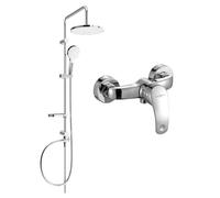 Mexen Erik conjunto de ducha exterior con rociador y grifo de ducha Fabia, cromo - 746540205-00 6121 5907709182042