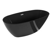 Mexen Eris bañera exenta 170 x 80 cm, negra, rebosadero cromo - 53441708070-01 46457 5905315384218