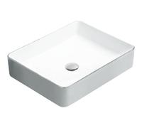 Mexen Estela lavabo sobre encimera 50 x 40 cm, blanco/plateado - 22105052 2244 5907709191341