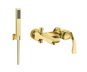 Mexen Estrella R02 batería de bañera con set de ducha, dorada - 7233R02-50 3376 5907709198999