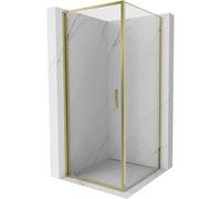 Mexen Exo-B cabina de ducha abatible 70 x 70 cm, transparente, dorada - 817-070-070-50-00 58952 5905315572011