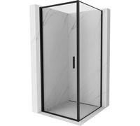 Mexen Exo-B cabina de ducha abatible 85 x 85 cm, transparente, negra - 817-085-085-70-00 54120 5905315405524