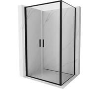 Mexen Exo-B Duo cabina de ducha abatible 70 x 80 cm, transparente, negra - 814-070-080-70-00 54181 5905315401519