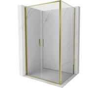 Mexen Exo-B Duo cabina de ducha batiente 100 x 70 cm, transparente, dorada - 814-100-070-50-00 58727 5905315570222