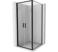 Mexen Exo-B Duo cabina de ducha pivotante 80 x 80 cm, transparente, negra - 814-080-080-70-00 54182 5905315401526