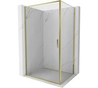 Mexen Exo-BR cabina de ducha abatible 100 x 75 cm, transparente, dorada - 8181-100-075-50-00 58916 5905315572639