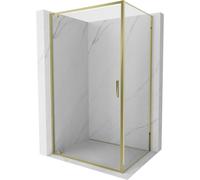 Mexen Exo-BR cabina de ducha abatible 100 x 95 cm, transparente, dorada - 8181-100-095-50-00 58944 5905315572912