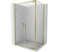 Mexen Exo-BR Duo cabina de ducha abatible 70 x 110 cm, transparente, dorada - 8182-070-110-50-00 92254 5907931011806
