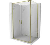 Mexen Exo-BR Duo cabina de ducha abatible 80 x 120 cm, transparente, oro - 8182-080-120-50-00 92263 5907931011851