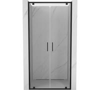 Mexen Exo-BR Duo puerta de ducha abatible doble 70 cm, transparente, negra - 8182-070-000-70-00 53708 5905315939579
