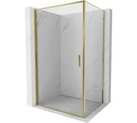 Mexen Exo cabina de ducha abatible 95 x 75 cm, transparente, dorada - 817-095-075-50-00 58964 5905315572134