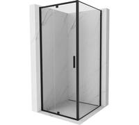 Mexen Exo-R cabina de ducha abatible 110 x 110 cm, transparente, negra - 819-110-110-70-00 92165 5907931007014