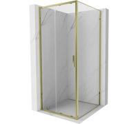 Mexen Exo-S cabina de ducha corredera 110 x 110 cm, transparente, dorada - 8151-110-110-50-00 92328 5907931009223