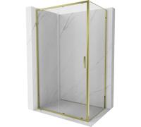 Mexen Exo-S cabina de ducha corredera 140 x 80 cm, transparente, dorada - 8151-140-080-50-00 59147 5905315570871