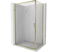 Mexen Exo-S cabina de ducha corredera 90 x 75 cm, transparente, dorada - 8151-090-075-50-00 58767 5905315570628