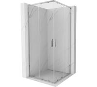 Mexen Exo-S Duo cabina de ducha cuadrada corredera 80 x 80 cm, transparente, cromo - 8111-080-080-01-00 54922 5905315938008