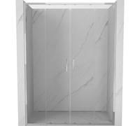 Mexen Exo-S Duo puerta de ducha doble corredera de 160 cm, transparente, cromo - 8152-160-000-01-00 53615 5905315938862