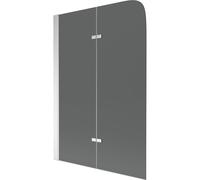 Mexen Felix mampara de bañera de 2 hojas 80 x 140 cm, grafito, cromo - 890-080-002-01-40 2364 5903163384466
