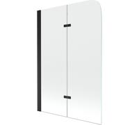 Mexen Felix mampara de bañera de 2 hojas 80 x 140 cm, transparente, negro - 890-080-002-70-00 2370 5907709113398