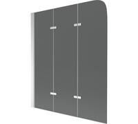 Mexen Felix mampara de bañera de 3 paneles 120 x 140 cm, grafito, cromo - 890-120-003-01-40 2380 5903163384480