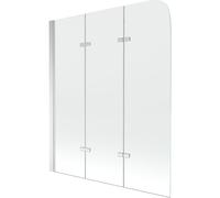 Mexen Felix mampara de bañera de 3 paneles 120 x 140 cm, transparente, cromo - 890-120-003-01-00 2376 5903163385548
