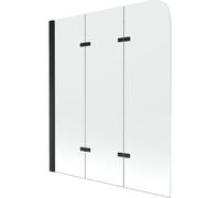 Mexen Felix mampara de bañera de 3 paneles 120 x 140 cm, transparente, negro - 890-120-003-70-00 2389 5907709113411