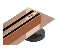 Mexen Flat 360° Slim drenaje lineal giratorio de 70 cm, oro rosa - 1641070 1051 5907709115750