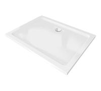 Mexen Flat plato de ducha rectangular slim 140 x 90 cm, blanco, sifón cromado - 40109014 2522 5903163389331