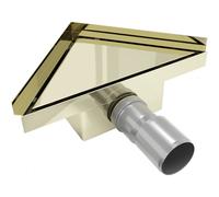 Mexen Flat-T M13 sumidero de piso triangular 20 x 20 cm, dorado - 1510320 14284 5907709143760