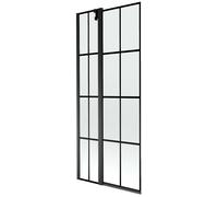 Mexen Flip mampara de ducha de 2 paneles 80 x 150 cm, cuadrícula negra, negro - 894-080-101-70-77 20413 5907709148918