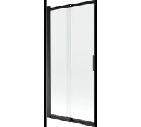 Mexen Fox mampara de ducha de 2 puertas correderas 85 x 150 cm, transparente, negro - 891-085-002-70-00 24806 5907709148468
