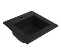 Mexen Fregadero de baño con un solo cuenco Sofia - Negro mate - 22157085