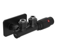 Mexen G00 conjunto termostático angular con embellecedor S, Duplex, DN50, negro - W907-900-910-70 32682 5905315237316