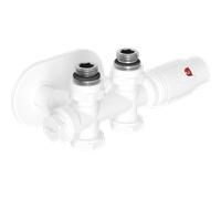 Mexen G00 conjunto termostático angular/recto con embellecedor R, Duplex, DN50, blanco - W908-900-905-20 32551 5905315237088