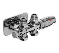 Mexen G00 conjunto termostático angular/recto con embellecedor S, Duplex, DN50, cromo - W908-900-910-01 32684 5905315237323