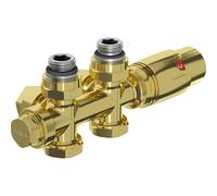 Mexen G00 conjunto termostático angular/recto, Duplex, DN50, dorado - W908-900-50 32448 5905315236845