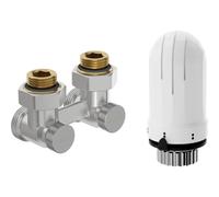 Mexen G03 conjunto termostático bitubular DN50, angular 1/2"x3/4", níquel - W911-012-938-01 33128 5905315237620