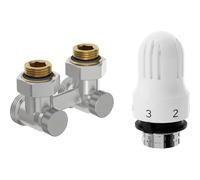 Mexen G04 conjunto termostático de dos tubos DN50, angular 1/2"x3/4", níquel - W911-012-948-01 33129 5905315237637