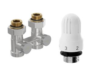Mexen G04 conjunto termostático de dos tubos DN50, recto 1/2"x3/4", níquel - W912-012-948-01 33142 5905315237910
