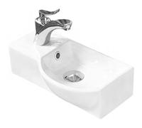 Mexen Hugo lavabo sobre encimera derecho 40 x 22 cm, blanco - 21254000R 1220 5903163381915
