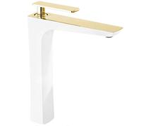 Mexen Indus grifo de lavabo alto, blanco/dorado - 744610-25 3952 5907709173538