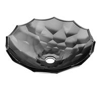 Mexen Inga lavabo de vidrio sobre encimera 44 x 44 cm, negro - 24074470 15929 5907709159075