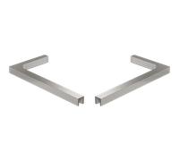 Mexen juego de soportes angulares en L para puertas y mamparas de ducha de 6-8 mm, níquel cepillado - 830-12-97 95287 5905315929792