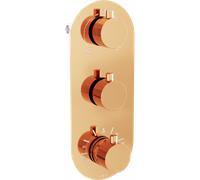 Mexen Kai grifo termostático de bañera-ducha 3 vías, oro rosa - 77603-60 434 5907709119161