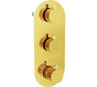 Mexen Kai mezclador termostático de bañera y ducha de 3 salidas. dorado - 77603-50 433 5907709119154