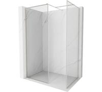 Mexen Kioto-F panel de ducha Walk-in con marco 110 x 100 cm, transparente 8 mm, níquel cepillado - 800-110-202-04-97-100 57881 5905315561664
