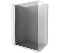 Mexen Kioto-F panel de ducha Walk-in con marco 120 x 202 cm, grafito 8 mm, blanco - 800-120-104-20-40 55323 5905315465726